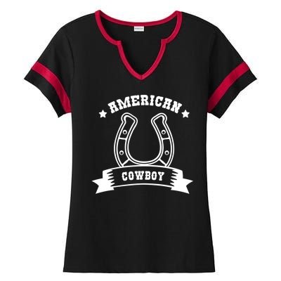 American Cowboy Vintage Ladies Halftime Notch Neck Tee