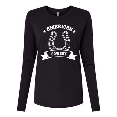 American Cowboy Vintage Womens Cotton Relaxed Long Sleeve T-Shirt