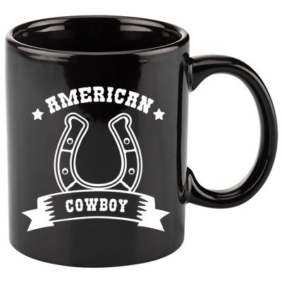 American Cowboy Vintage 11oz C Handle Ceramic Mug