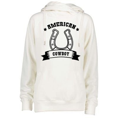 American Cowboy Vintage Womens Funnel Neck Pullover Hood