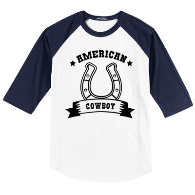 American Cowboy Vintage Baseball Sleeve Shirt