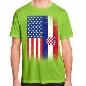 American Croatian Flag Croatia Pride Adult ChromaSoft Performance T-Shirt