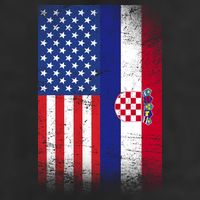 American Croatian Flag Croatia Pride 7 Panel Mesh Trucker Snapback Hat