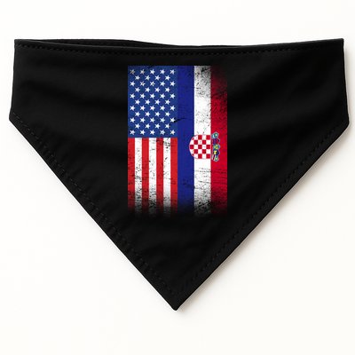 American Croatian Flag Croatia Pride USA-Made Doggie Bandana