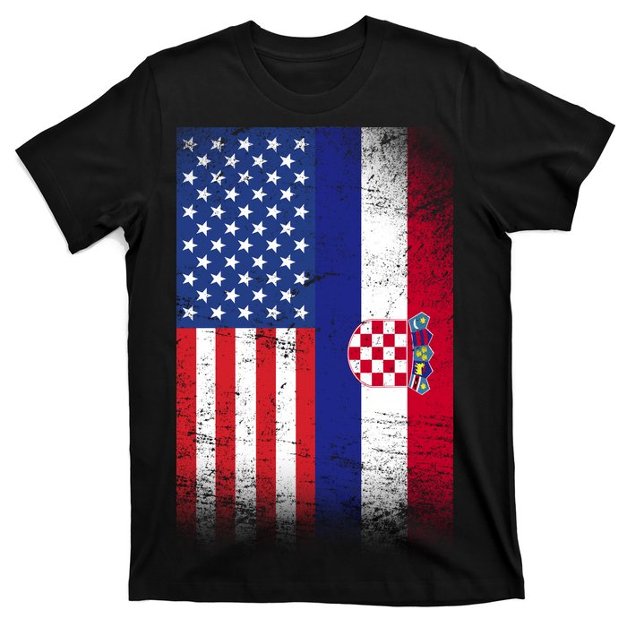 American Croatian Flag Croatia Pride T-Shirt