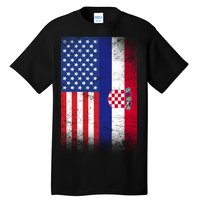 American Croatian Flag Croatia Pride Tall T-Shirt