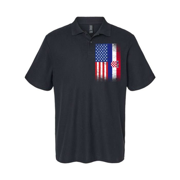 American Croatian Flag Croatia Pride Softstyle Adult Sport Polo