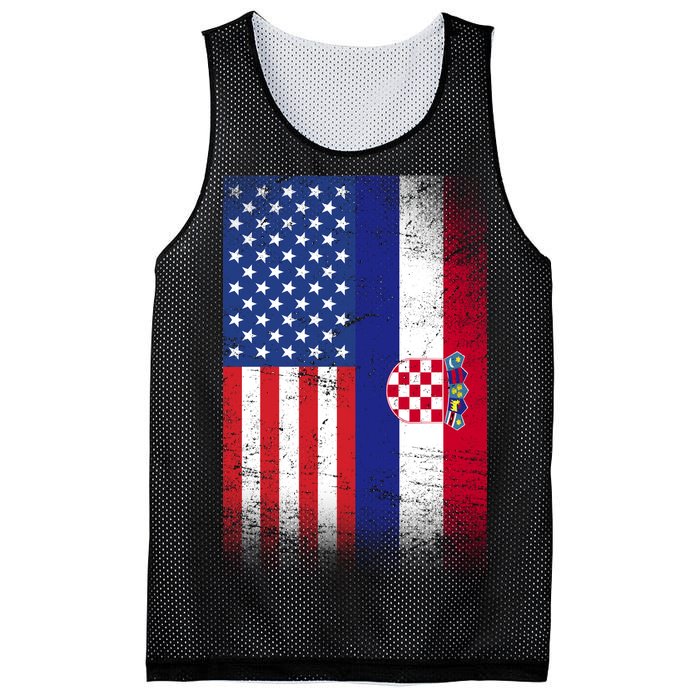 American Croatian Flag Croatia Pride Mesh Reversible Basketball Jersey Tank