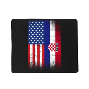 American Croatian Flag Croatia Pride Mousepad