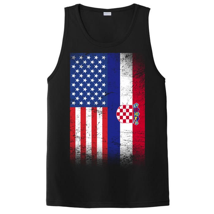 American Croatian Flag Croatia Pride PosiCharge Competitor Tank