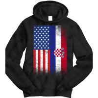 American Croatian Flag Croatia Pride Tie Dye Hoodie