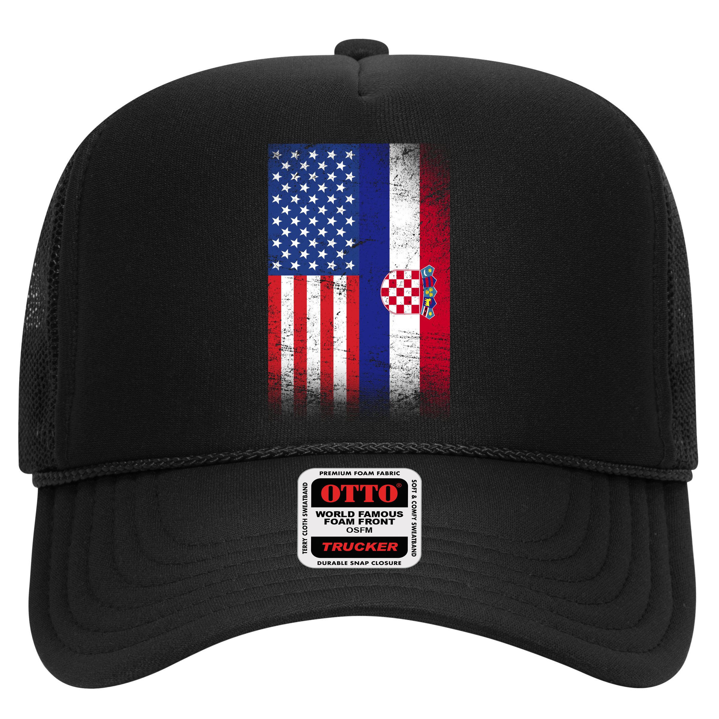 American Croatian Flag Croatia Pride Hat