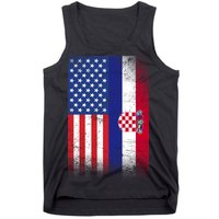 American Croatian Flag Croatia Pride Tank Top