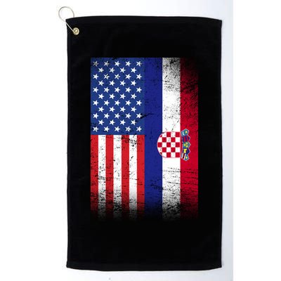 American Croatian Flag Croatia Pride Golf Towel