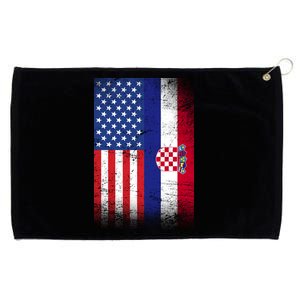 American Croatian Flag Croatia Pride Grommeted Golf Towel