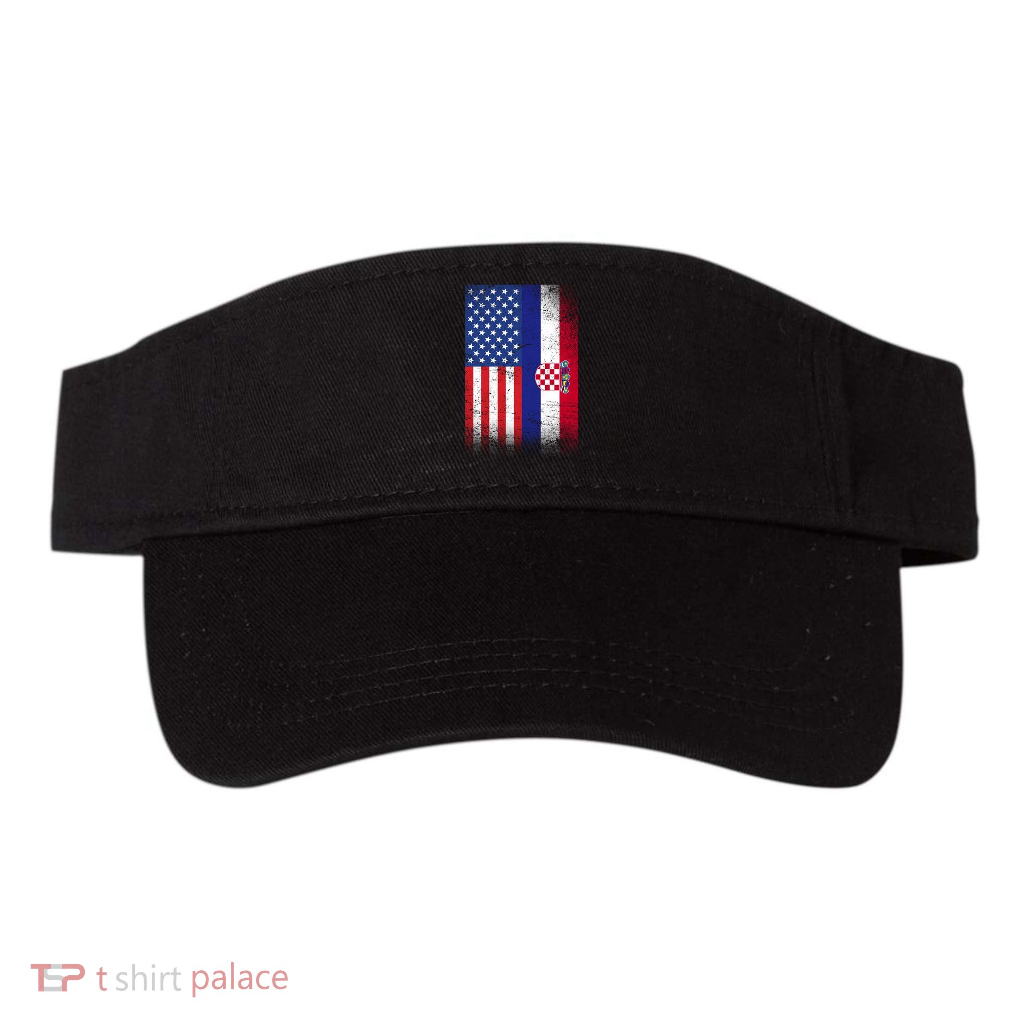 American Croatian Flag Croatia Pride Visor