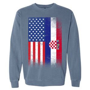 American Croatian Flag Croatia Pride Garment-Dyed Sweatshirt