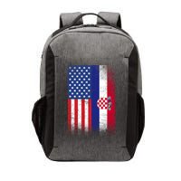 American Croatian Flag Croatia Pride Vector Backpack