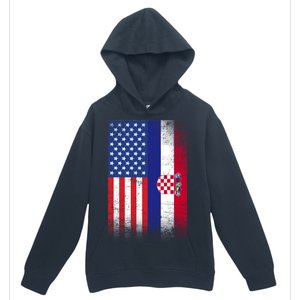 American Croatian Flag Croatia Pride Urban Pullover Hoodie