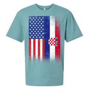 American Croatian Flag Croatia Pride Sueded Cloud Jersey T-Shirt