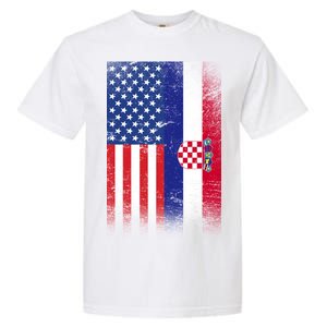 American Croatian Flag Croatia Pride Garment-Dyed Heavyweight T-Shirt