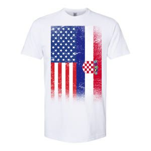 American Croatian Flag Croatia Pride Softstyle CVC T-Shirt