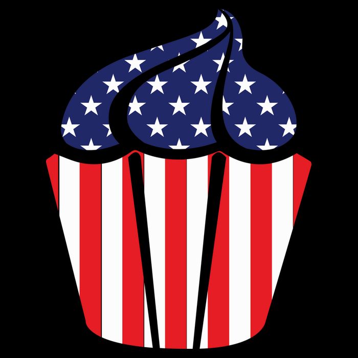 American Cupcake USA Flag Button