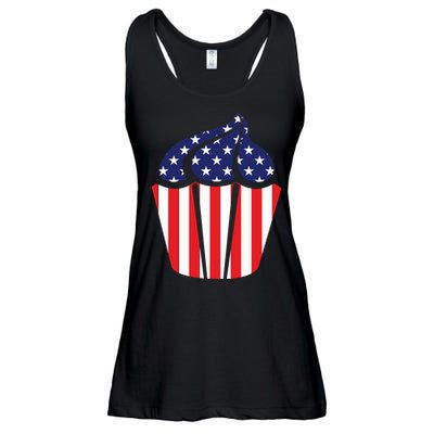 American Cupcake USA Flag Ladies Essential Flowy Tank