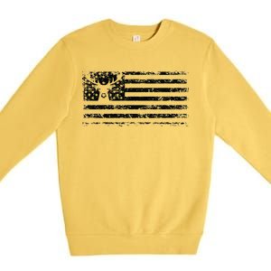 American Deer Hunting Flag Premium Crewneck Sweatshirt