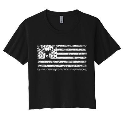 American Deer Hunting Flag Crop Top