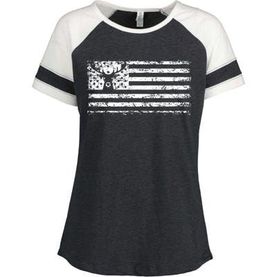 American Deer Hunting Flag Enza Ladies Jersey Colorblock Tee