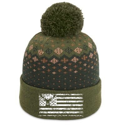 American Deer Hunting Flag The Baniff Cuffed Pom Beanie