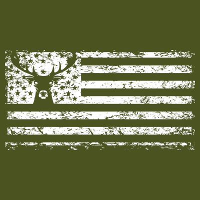 American Deer Hunting Flag T-Shirt