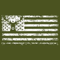 American Deer Hunting Flag Sustainable Bucket Hat
