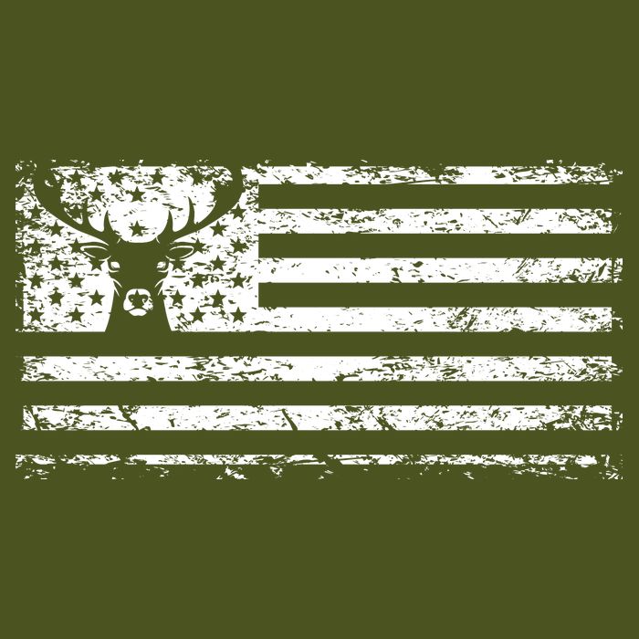 American Deer Hunting Flag Sustainable Bucket Hat