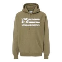 American Deer Hunting Flag Premium Hoodie