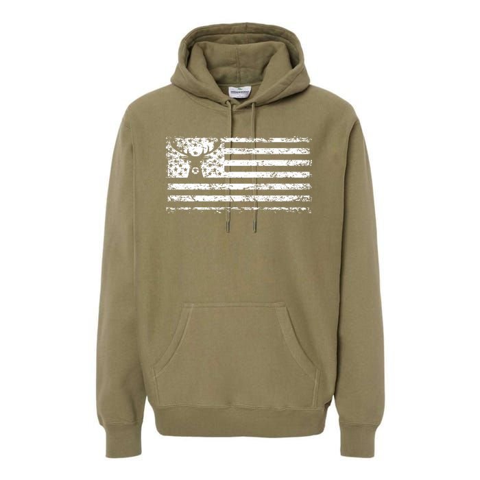 American Deer Hunting Flag Premium Hoodie