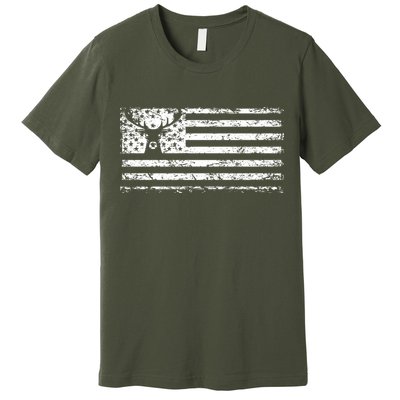 American Deer Hunting Flag Premium T-Shirt