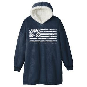 American Deer Hunting Flag Hooded Wearable Blanket