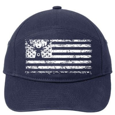 American Deer Hunting Flag 7-Panel Snapback Hat