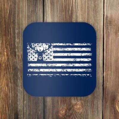 American Deer Hunting Flag Coaster