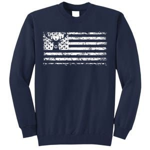 American Deer Hunting Flag Tall Sweatshirt