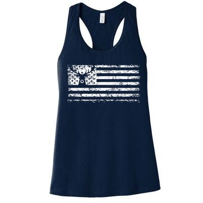 American Deer Hunting Flag Women's Racerback Tank