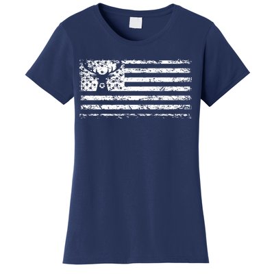 American Deer Hunting Flag Women's T-Shirt