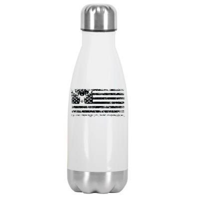 American Deer Hunting Flag Stainless Steel Insulated Water Bottle