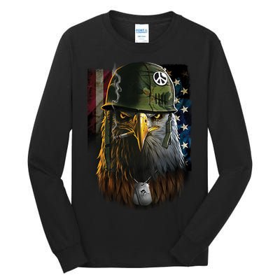 American Eagle Patriot Smoking Cigarette Tall Long Sleeve T-Shirt