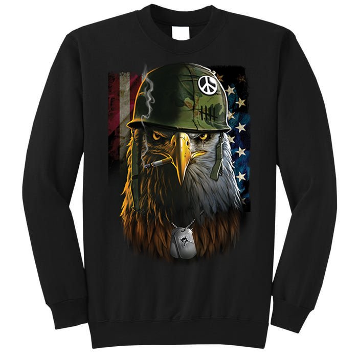 American Eagle Patriot Smoking Cigarette Tall Sweatshirt