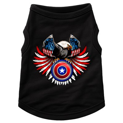 American Eagle Super Hero Shield USA Flag Wings Doggie Tank