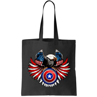 American Eagle Super Hero Shield USA Flag Wings Bag