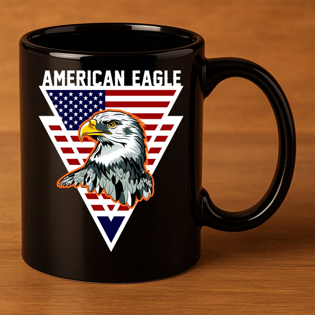 American Eagle USA Pride 11oz C Handle Ceramic Mug
